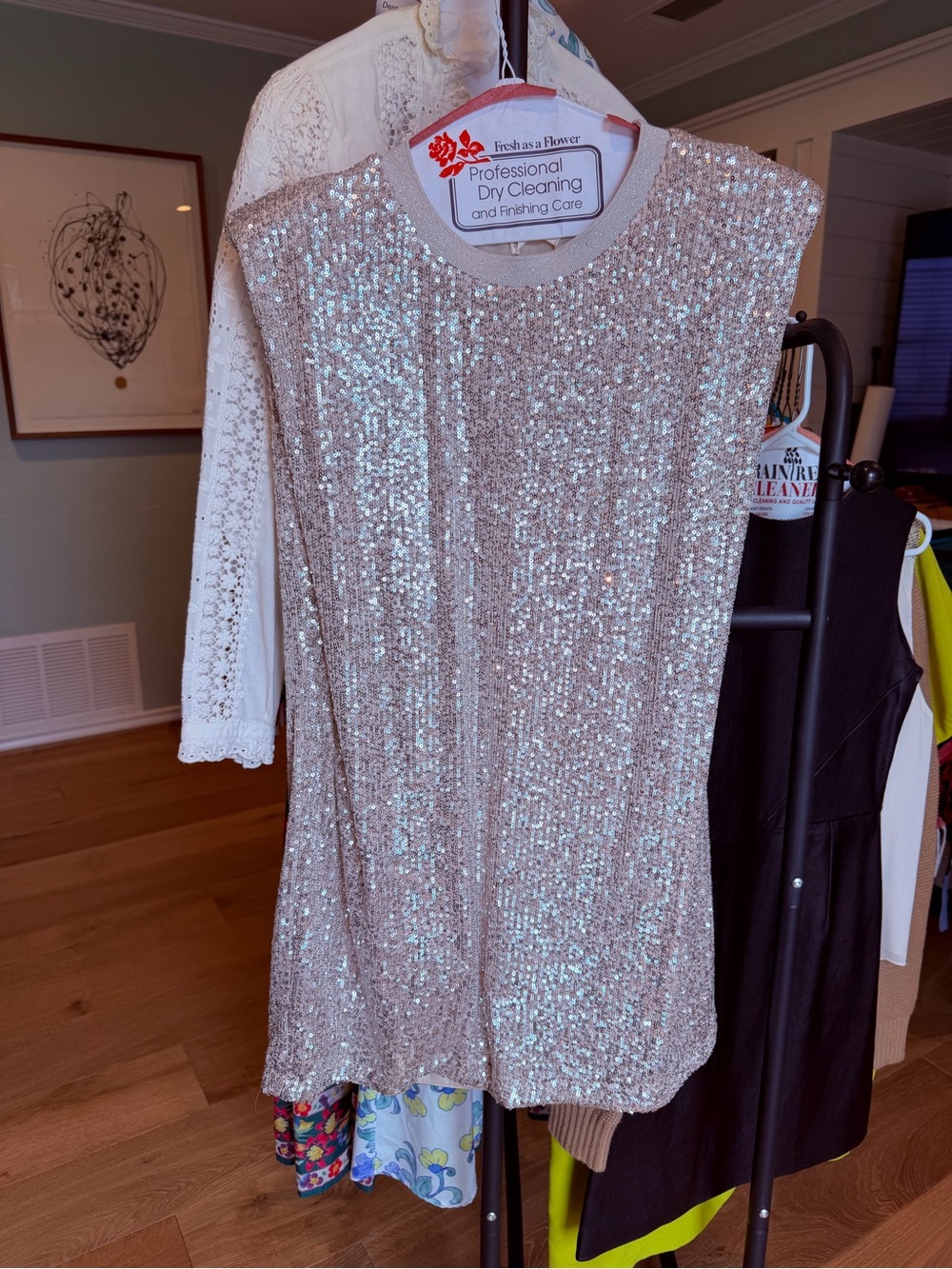 By Together Champagne Sequin Tank Top